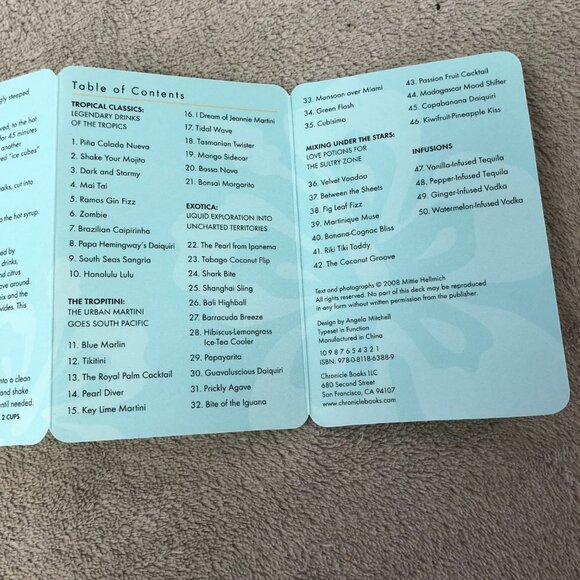 Tropical Cocktail Drink Recipe Cards Set of 50 - Picture 4 of 9